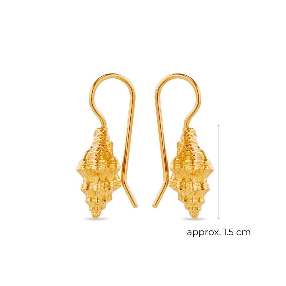 Thalassa Shell Earrings  drops & dangles, 24K Gold vermeil on sterling silver  