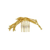 Kybele Jasmine Hair Accessory  haircomb, 24K Gold plated  
