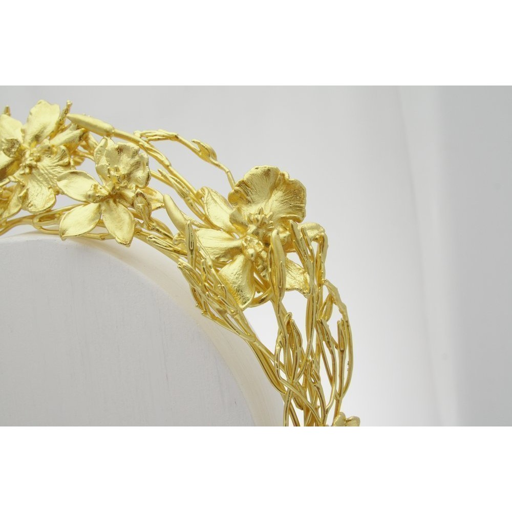 Volina Orchid Hair Accessory statement, headband,  24K Gold plated  