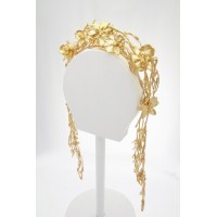 Volina Orchid Hair Accessory statement, headband,  24K Gold plated  