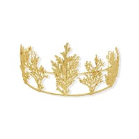 Crete Hair Accessory  tiara, 24K Gold plated  