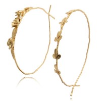 Antheia Rose Wedding Crowns Stefana  with X design on the back, 24K Gold plated  