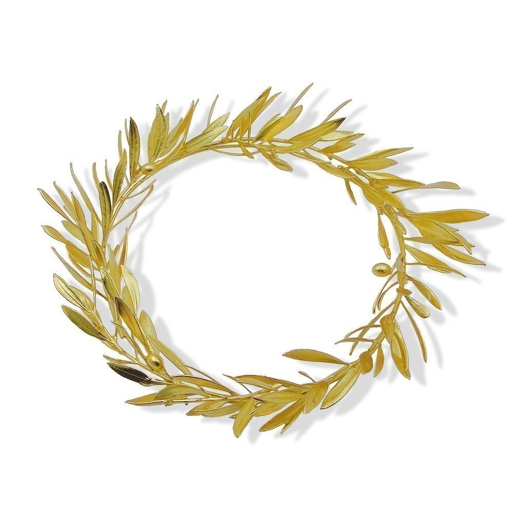 Athens Olive Decorative Wreath  kotinos,  24K Gold plated  